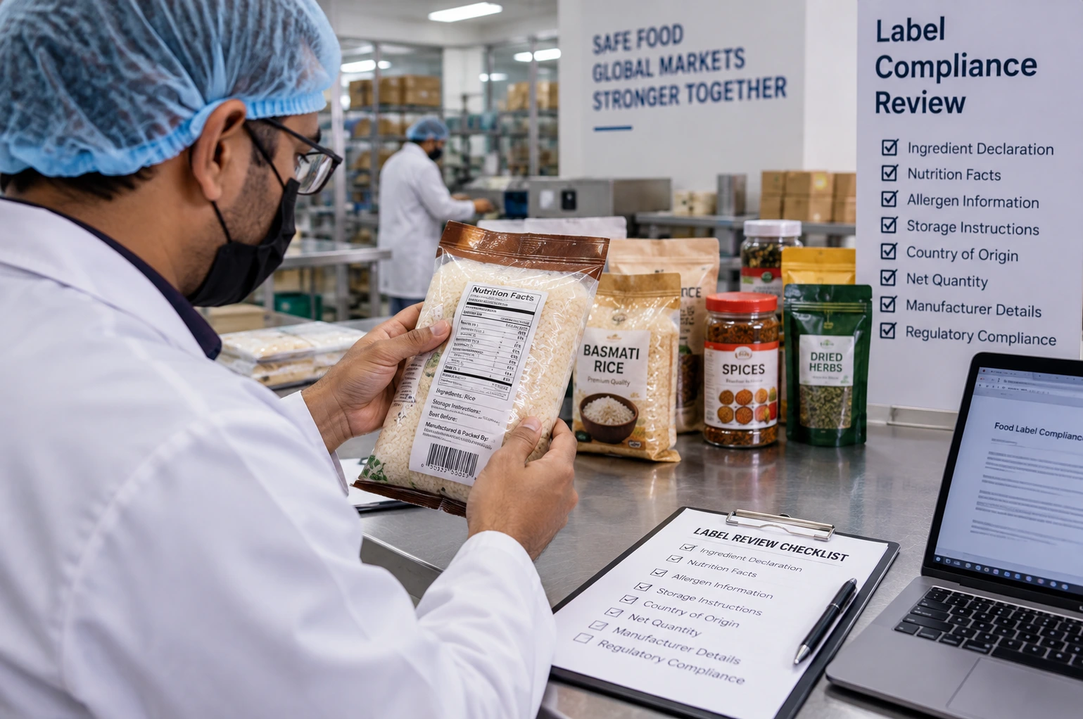 US FDA label compliance review for food products in Hyderabad